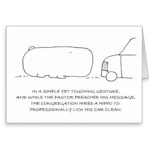 funny_hippo_pastor_appreciation_greeting_card ...