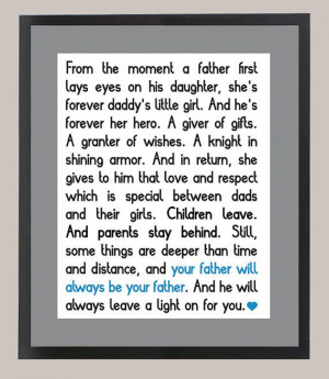 Wonder Year's Daddy's Girl Quote 11 x 14 by CadburysKeepsakes, $22.00