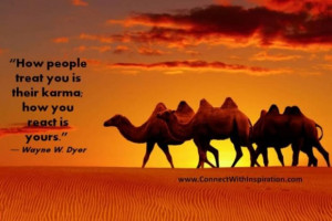 Wayne dyer quote how people treat you is their karma your reaction