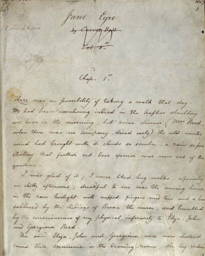 Jane Eyre manuscript: Chapter One.