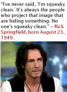 Rick Springfield, born August 23, 1949. #RickSpringfield # ...