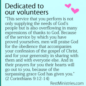 Special Scriptures for Volunteers