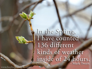 Spring Weather Rain Spring weather quote mark