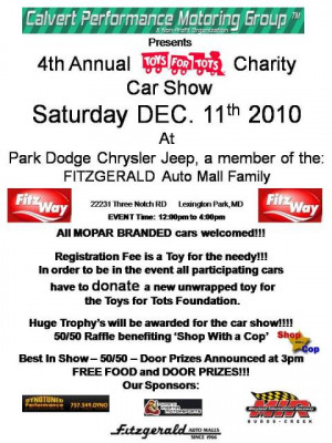 12/11/10 4th Annual Toys for Tots Meet & Greet Southern Maryland
