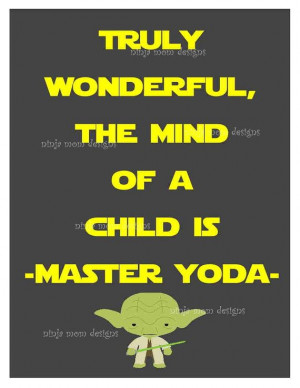Yoda Quote Digital Print with Grey Background