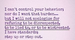 won't apologize for not being disrespected