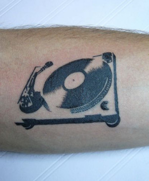 Record player tattooTattoo Ideas, Memories Tattoo, Tattoo Quotes ...