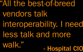 All the best-of-breed vendors talk interoperability. I need less talk ...