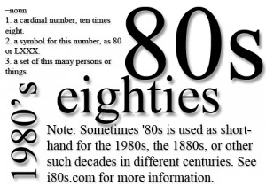 ... own. Below is a list of certain 80’s speech, slang words and quotes