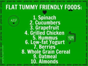 Flat tummy foods