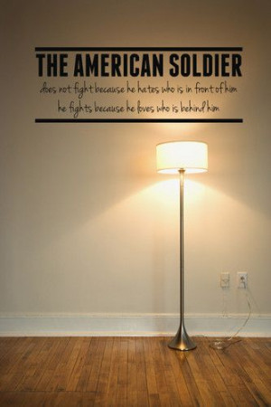 AMERICAN SOLDIER | Wall Decals | Military Vinyl Stickers Quotes
