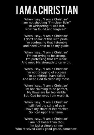am a christian poem