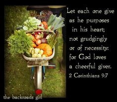 Lord help me to be a cheerful giver-my prayer!