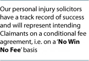 Our personal injury solicitors have a track record of success and will ...