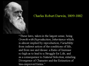 Today, Darwin's theory of evolution, backed by another 150 years of ...