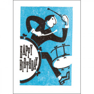 Happy Birthday Drummer Card