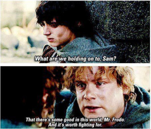 Sam and Frodo. Lord of the rings