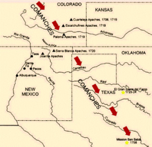 Comanche Indian Map Migration