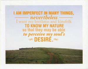 am imperfect...