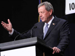 Rep. Tom Latham speaks in Des Moines, Iowa, on Nov. 9. Latham ...