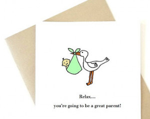 Funny New Baby congratulations card for baby shower. New mom or new ...