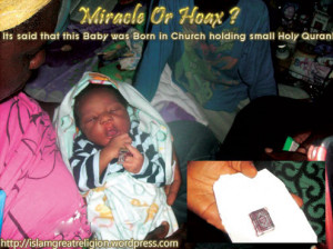 Miracle Baby Born in Church holding small Holy Quran :: Islam NewsWhat ...