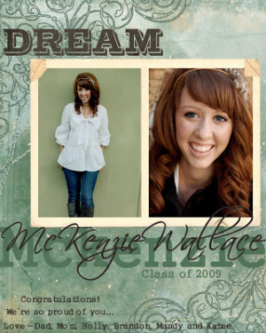 ... senior tribute for the yearbook. Most parents have never designed