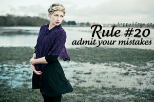 happiness quotes: admit your mistakes.