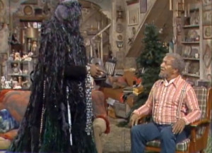 Fred Sanford (Redd Foxx) meets the Ghost of Christmas Past in a 1975 ...