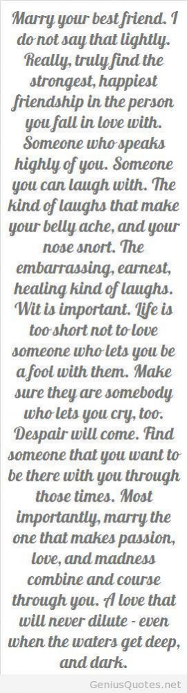 marry best friends quote thanks babe for being just that my very best ...