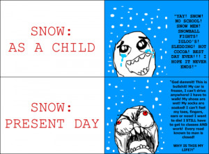 Snowy Day - As A Child vs Present Day