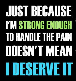 DO NOT deserve this pain