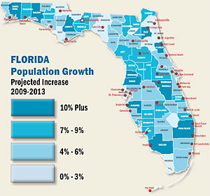 florida population density map