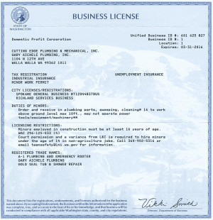 Business License Permit