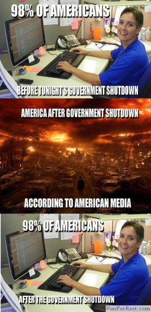 funny Americans after shutdown media Shut down