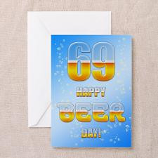 69th birthday beer Greeting Card for