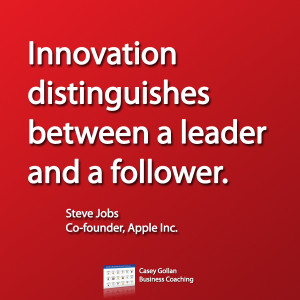 Steve Jobs Motivational Quote. Innovation Distinguishes.