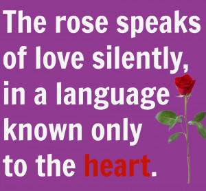 Rose day heart quote