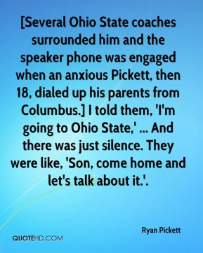 Ryan Pickett - [Several Ohio State coaches surrounded him and the ...