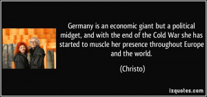 Germany is an economic giant but a political midget, and with the end ...