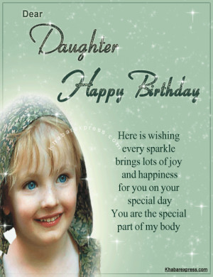 Card >> Happy Birthday to dear Daughter