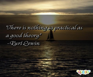 ... as a good theory kurt lewin 249 people 96 % like this quote do