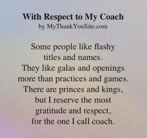 Coach - A Thank You Poem to Coach: Coach Quotes, Cheer Coaches, Thank ...