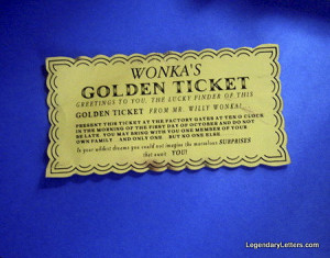 On Etsy you can also buy a replica of the golden ticket from the same ...
