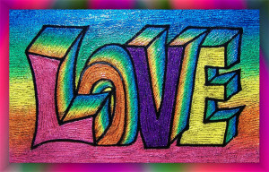 Rainbow Love 28 x 44 Owned