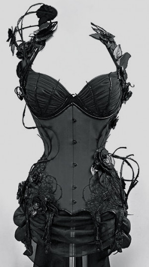 Black and White edits corset