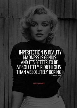 marilyn monroe quotes about beauty being imperfect