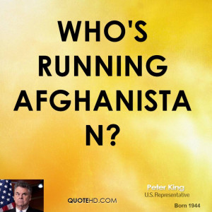 Who's running Afghanistan?