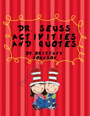Dr. Seuss activities and quotes