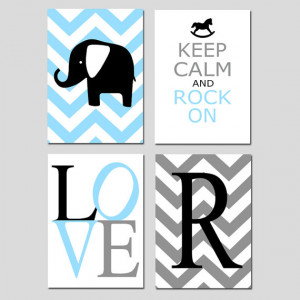 ... Keep Calm and Rock On, Chevron Monogram Initial, LOVE - Choose Your